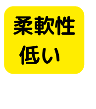 柔軟性 低い