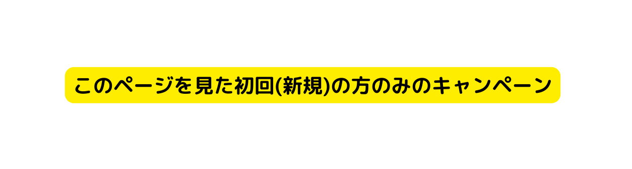 このページを見た初回 新規 の方のみのキャンペーン